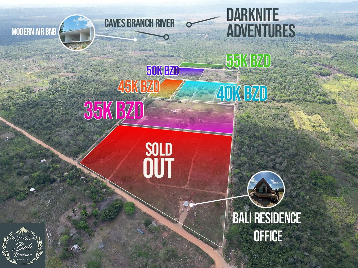 Aerial site plan of Bali Residences